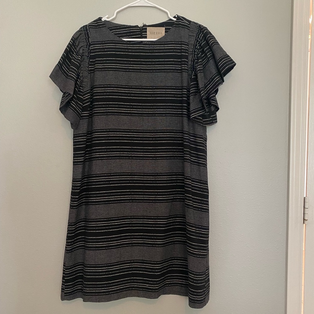Anthropologie Black and White Dress